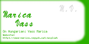 marica vass business card